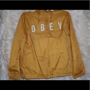 (Brand new)OBEY Windbreaker Sweatshirt (Yellow)